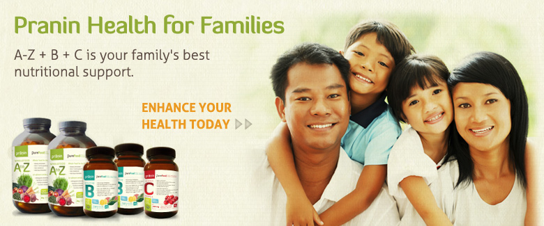 Pranin Organic for Families - A-Z + B + C is your family's best nutritional support